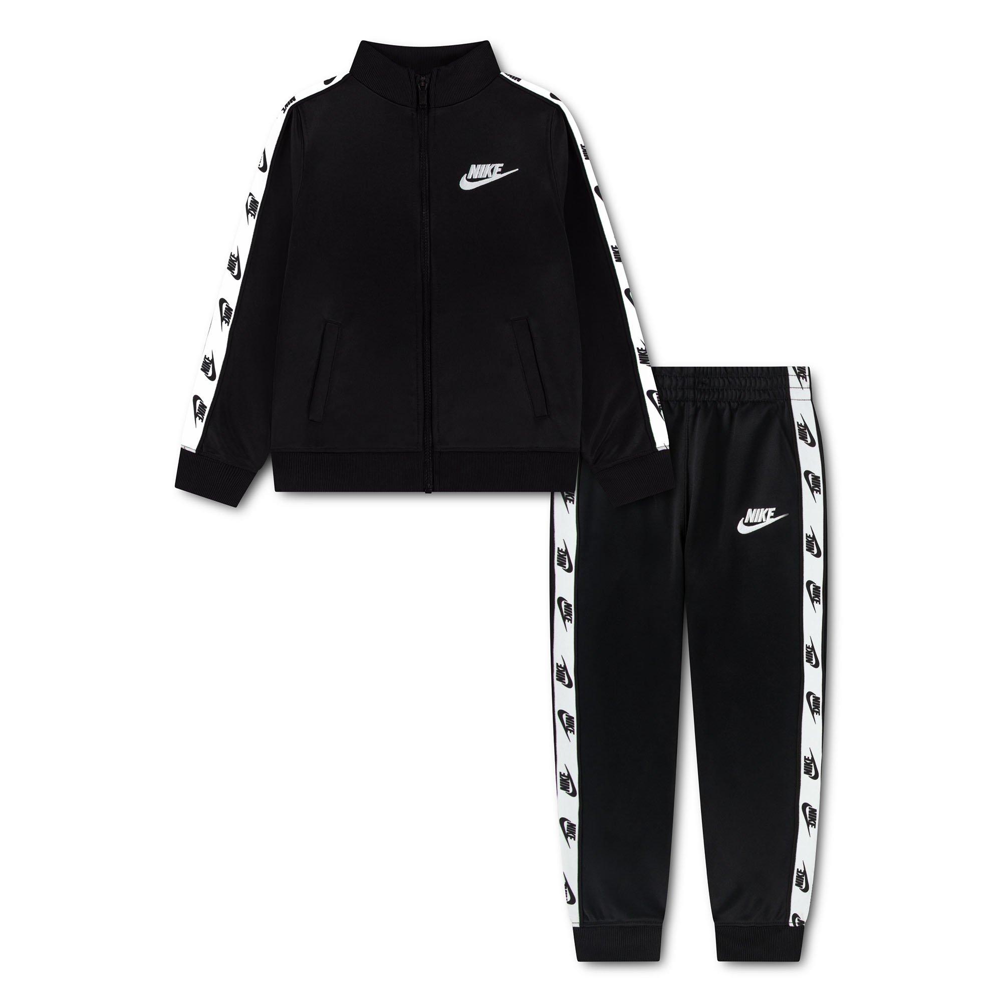 Kids' [4-7] Logo Taping Dri-FIT Full-Zip Two-Piece Set | Nike