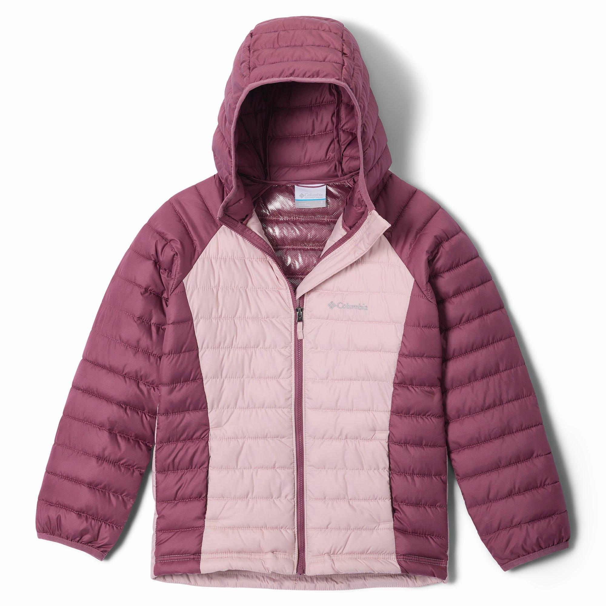 Columbia | Junior's Girl's Powder Lite II Hooded Jacket, Mineral Pink, Size XXS