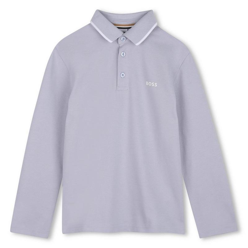 BOSS Junior Boys' [8-16] Tipped Long Sleeve Polo