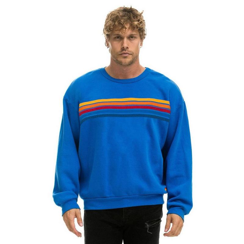 Aviator Nation Chandail &agrave; col rond 5 Stripes Relaxed unisexe