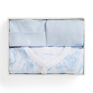 Polo Ralph Lauren Ensemble-cadeau trois pi&egrave;ces en coton toile pour b&eacute;b&eacute;s gar&ccedil;ons [0-24 mois]