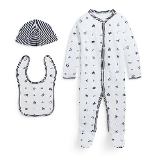 Baby Boys' [0-24M] Polo Bear Cotton Three-Piece Gift Set | Polo