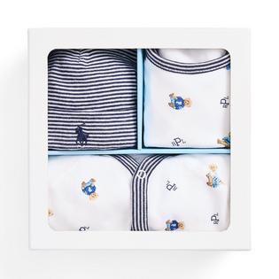 Polo Ralph Lauren Ensemble cadeau trois pi&egrave;ces en coton Polo Bear pour b&eacute;b&eacute;s gar&ccedil;ons [0-24 mois]