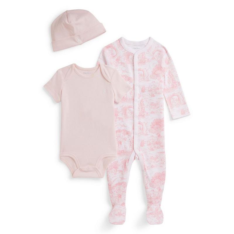 Polo Ralph Lauren Baby Girls' [0-24M] Toile Cotton Three-Piece Gift Set