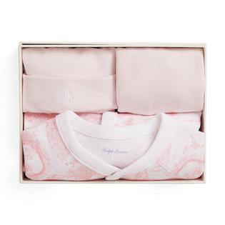 Polo Ralph Lauren Ensemble-cadeau trois pi&egrave;ces en coton toile pour b&eacute;b&eacute;s filles [0-24 mois]