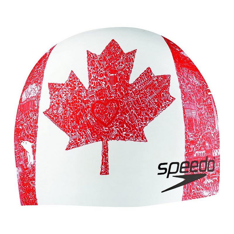 Speedo Bonnet de bain en silicone World Tour Canada