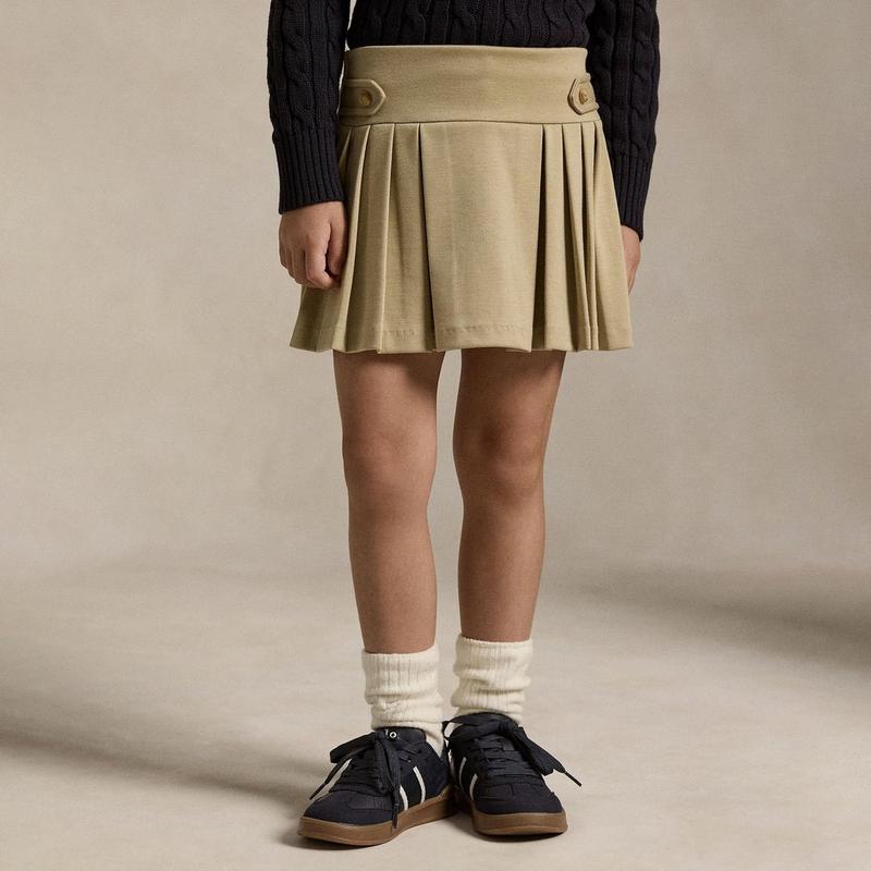 Polo Ralph Lauren Jupe-short pliss&eacute;e en tissu Ponte pour filles [2-6X]