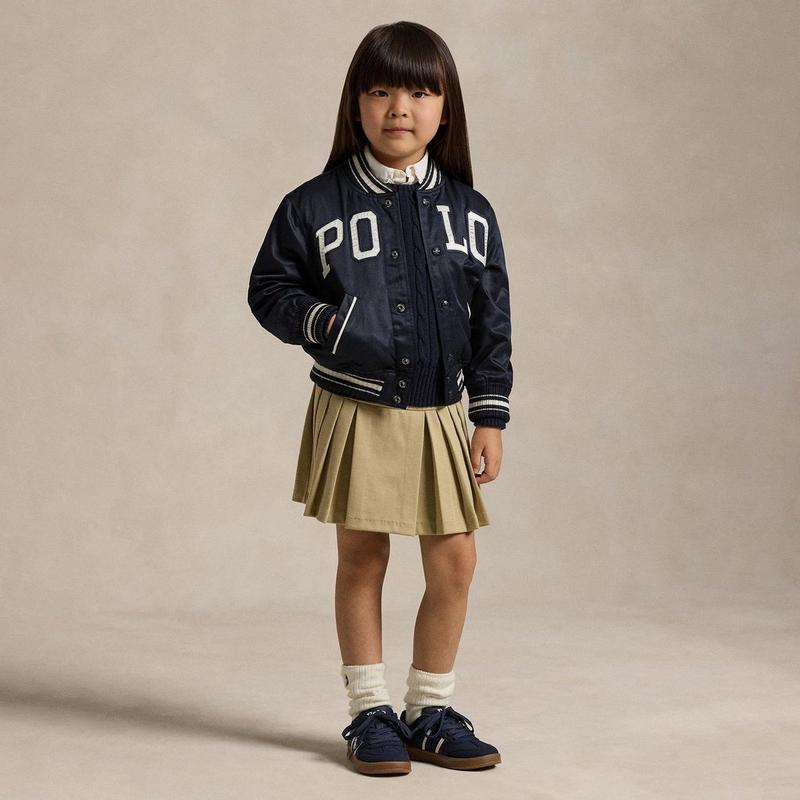 Polo Ralph Lauren Jupe-short pliss&eacute;e en tissu Ponte pour filles [2-6X]
