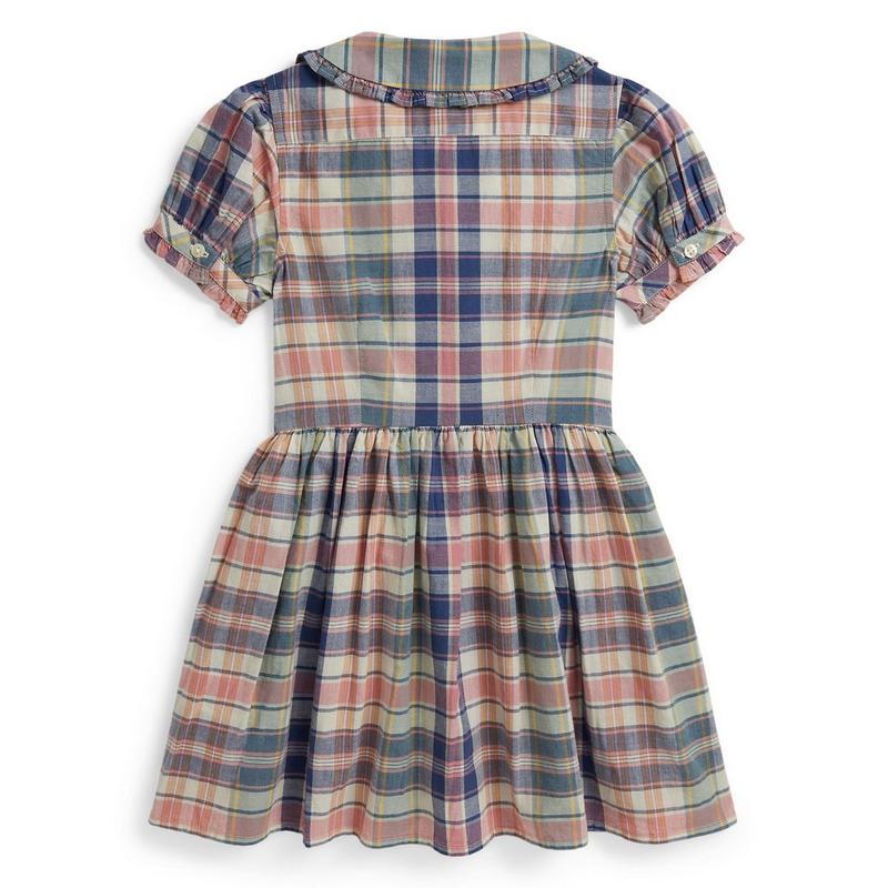 Polo Ralph Lauren Robe chemise en coton &agrave; carreaux pour filles [2-6X]
