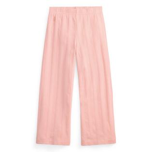 Polo Ralph Lauren Pantalon en tricot pointelle &agrave; jambe large pour filles [2-6X]