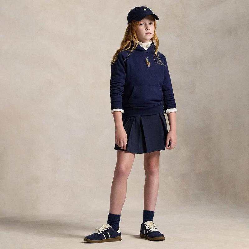 Polo Ralph Lauren Jupe-short pliss&eacute;e en ponte pour filles juniors [7-16]
