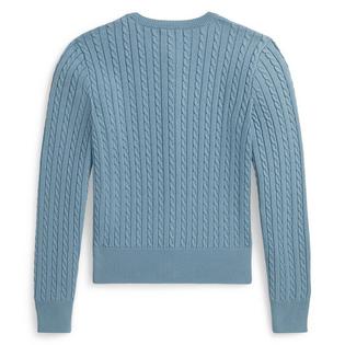 Polo Ralph Lauren Cardigan Polo Bear en coton &agrave; mini torsades pour filles juniors [7-16]