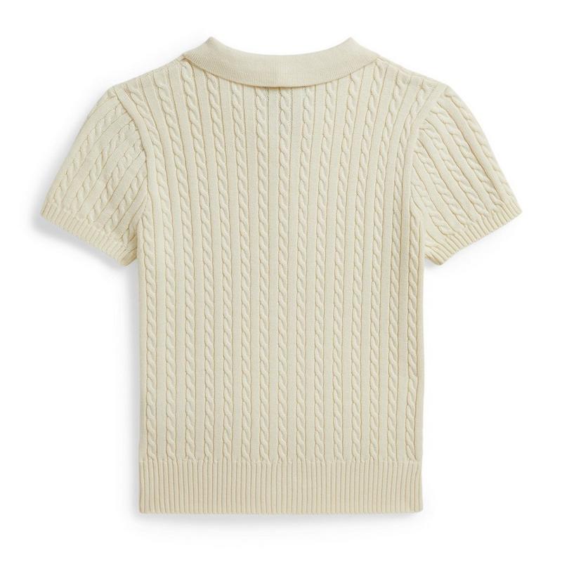 Polo Ralph Lauren Chandail Polo en coton &agrave; mini torsades pour filles juniors [7-16]