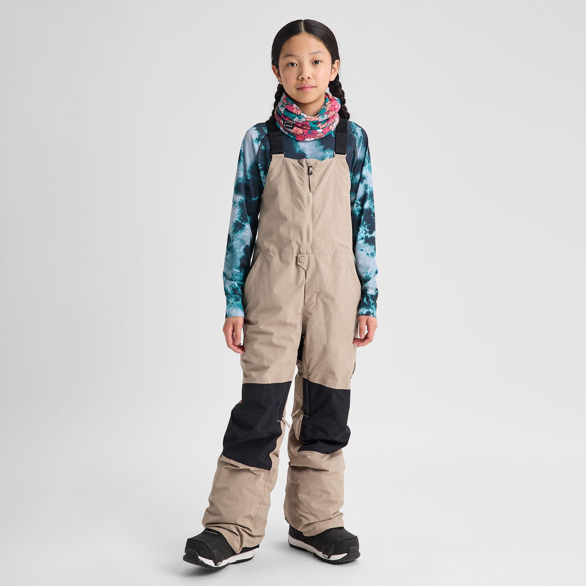 Burton | Boy's Junior's Skylar 2L Bib Pants, Summit Taupe, Size Small