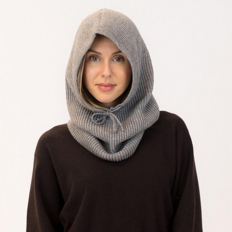 Lyla + Luxe Women's WHITE LABEL Ribbed Knit Hood
