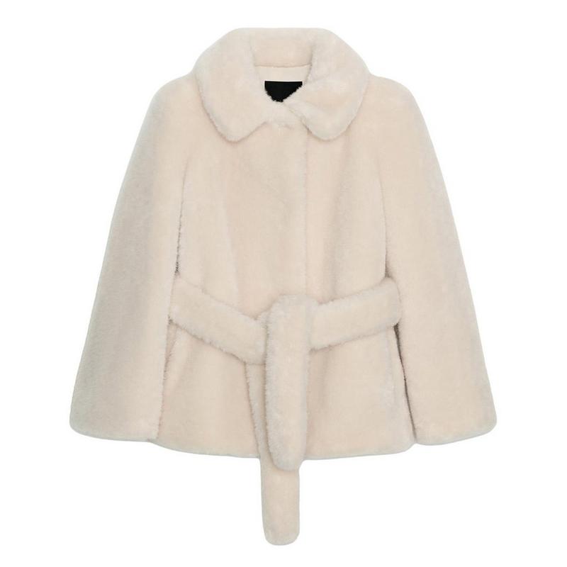 Noize Women's Sally Belted Faux Fur Coat
