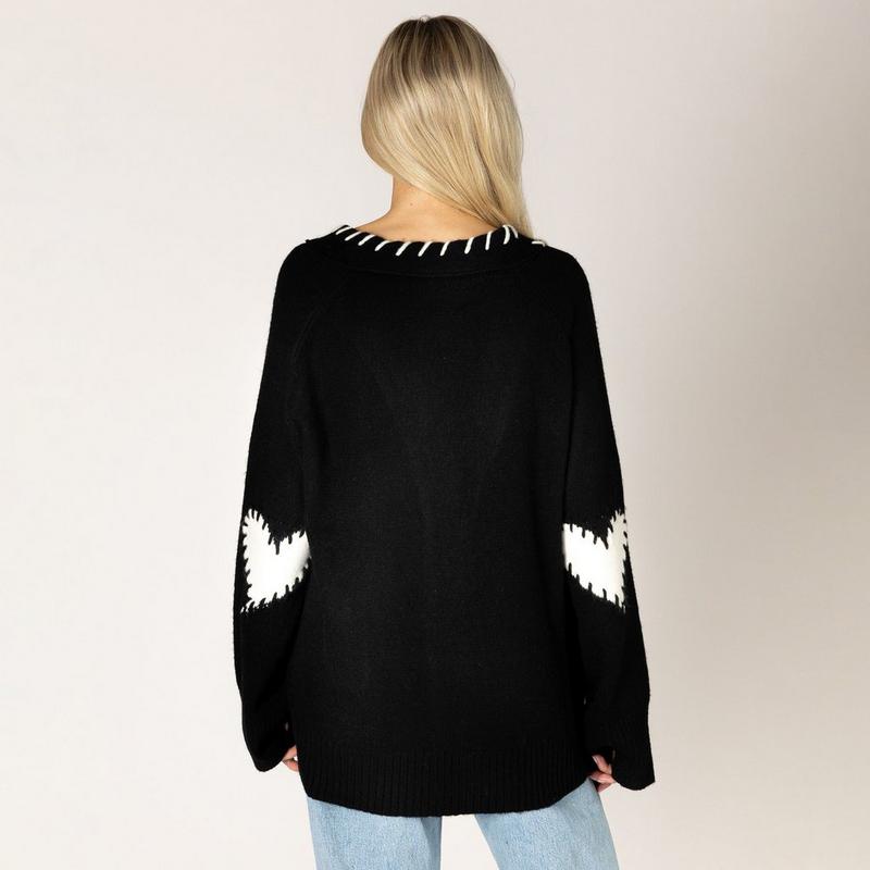 Lyla + Luxe Women's Shyla Hearts Cardigan