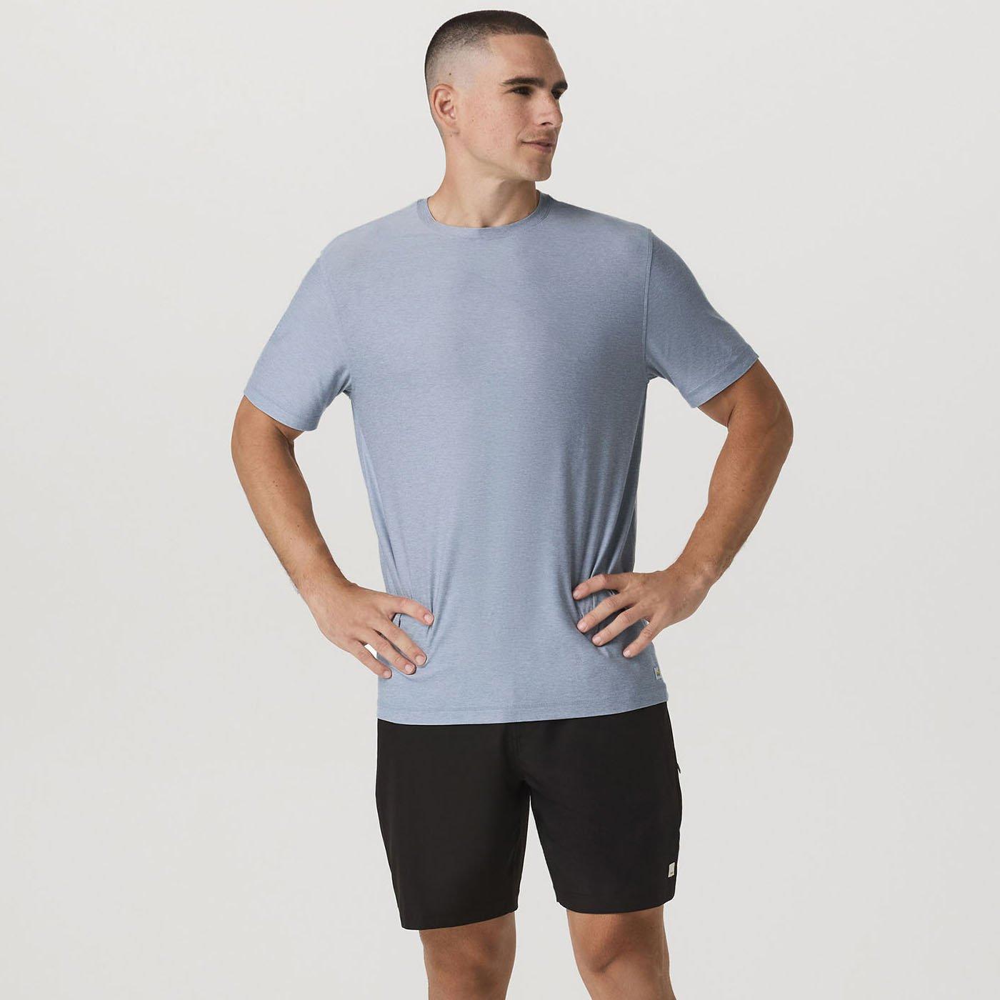 Vuori | Men's Strato Tech T-Shirt, Light Blue, Size Medium