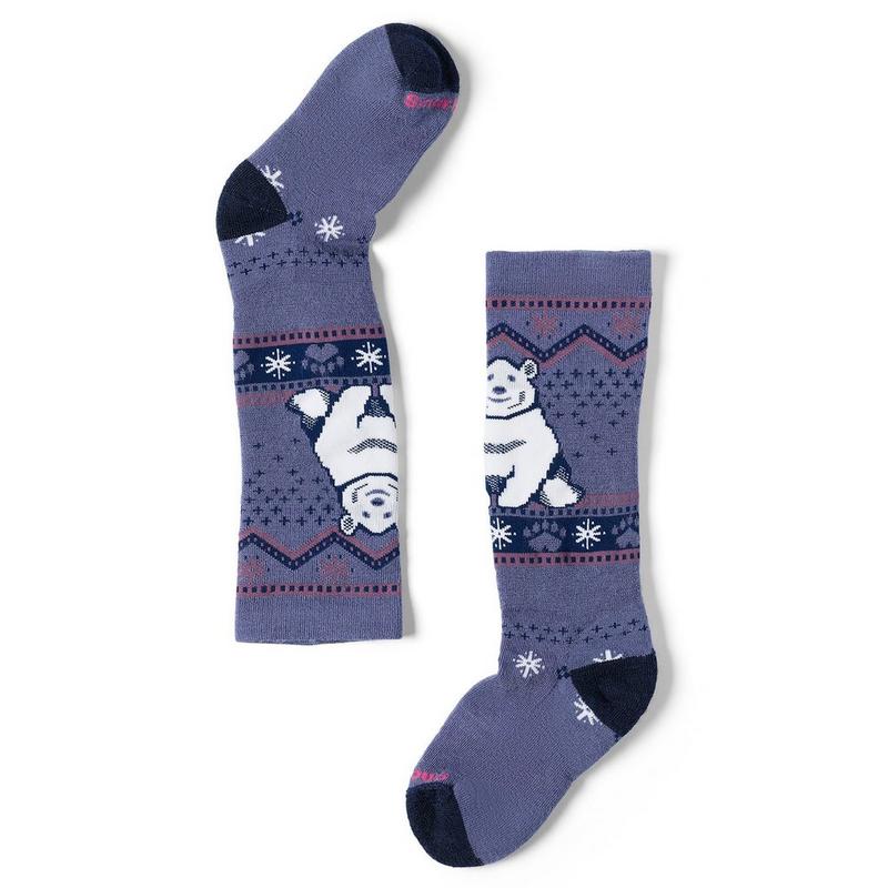 Smartwool Kids' Wintersport Polar Bear Pattern Full Cushion Over-The-Calf Sock