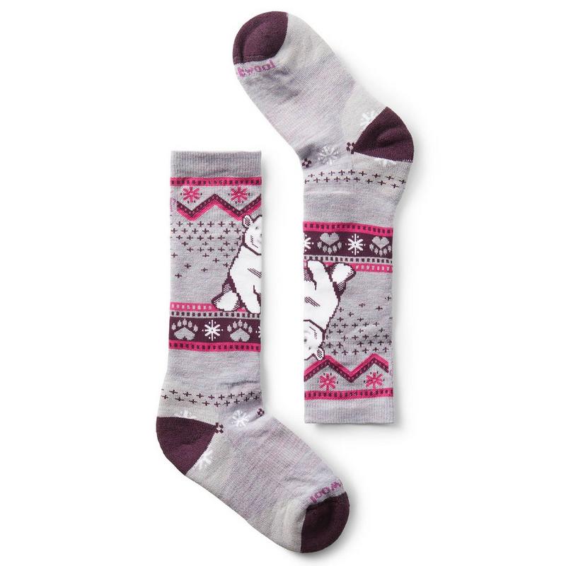 Smartwool Kids' Wintersport Polar Bear Pattern Full Cushion Over-The-Calf Sock