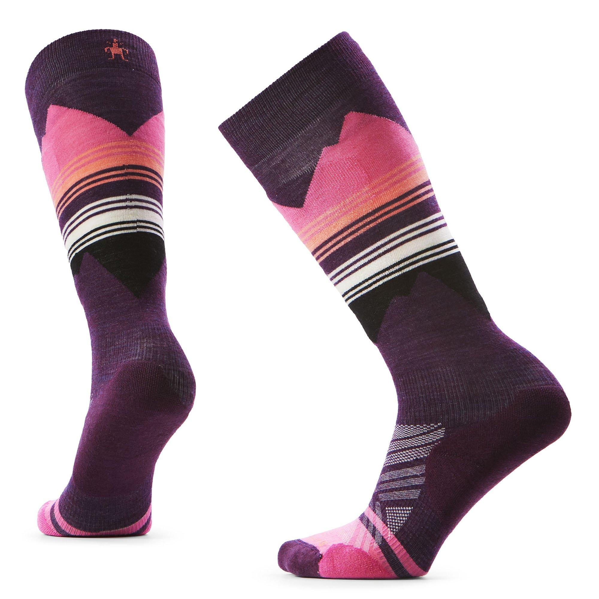 Smartwool | Women's Ski Pattern Targeted Cushion Over-The-Calf Socks, Purple Iris, Size Small