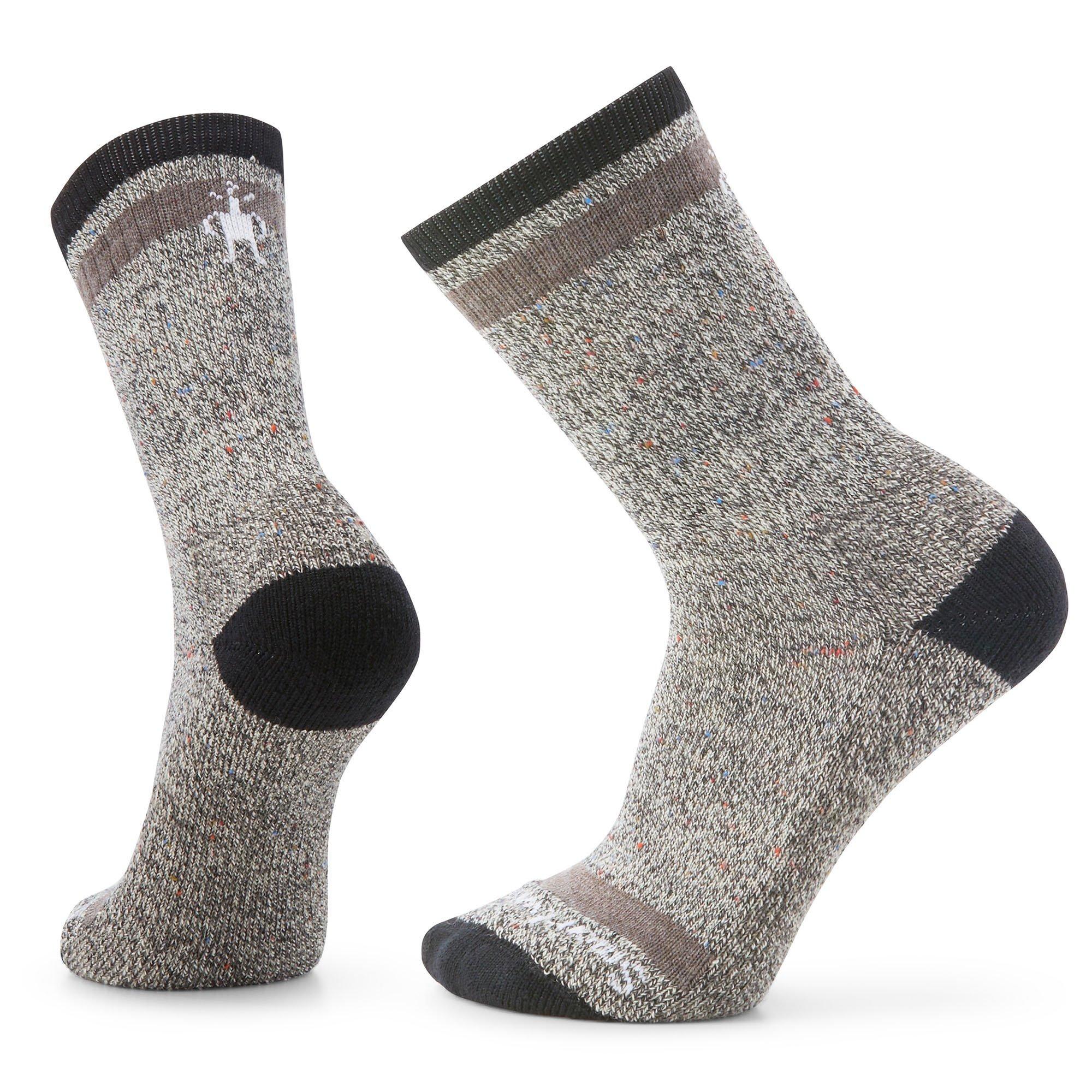 Smartwool | Unisex Everyday Cozy Larimer Light Cushion Crew Socks, Black Taupe, Size Medium