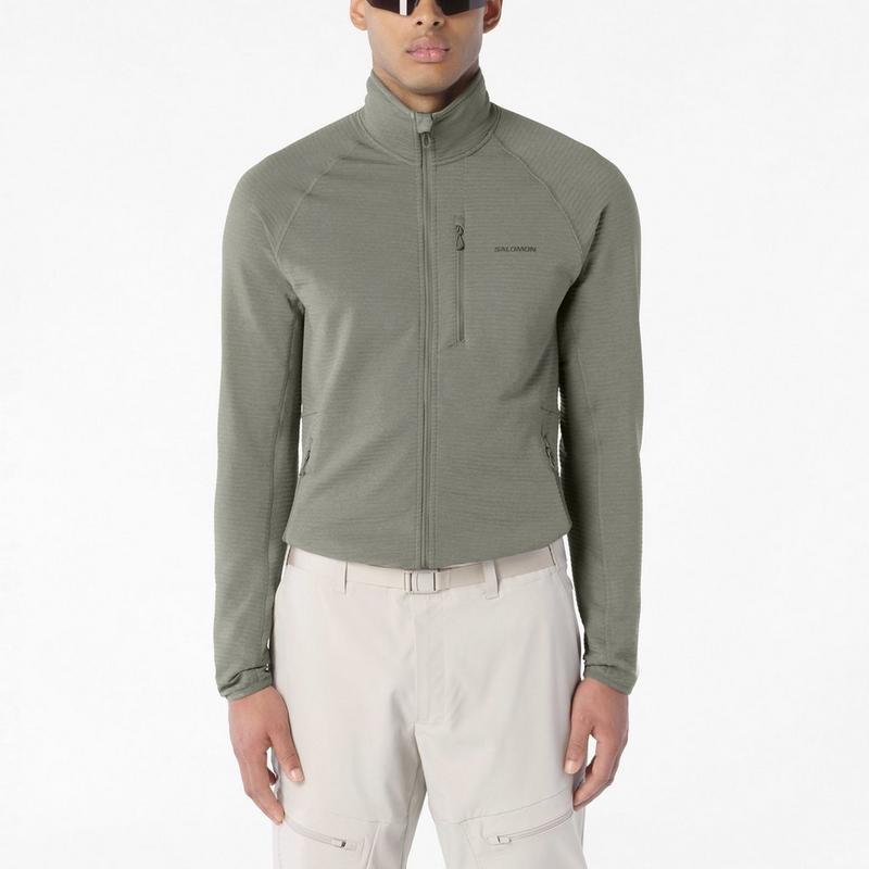 Salomon Men's Essential Lightwarm Full-Zip Midlayer Jacket