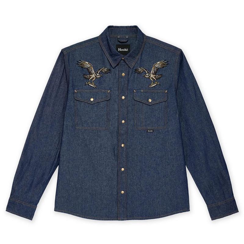Hook&eacute; Chemise en denim Osprey pour hommes