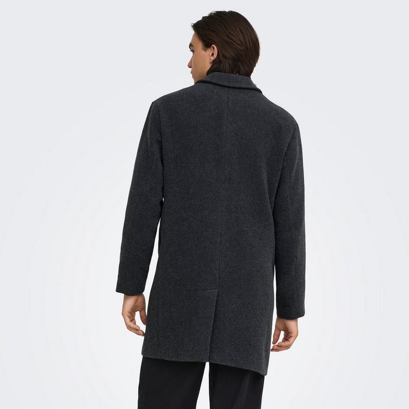 Only & Sons Men's Runne Wool-Blend Coat