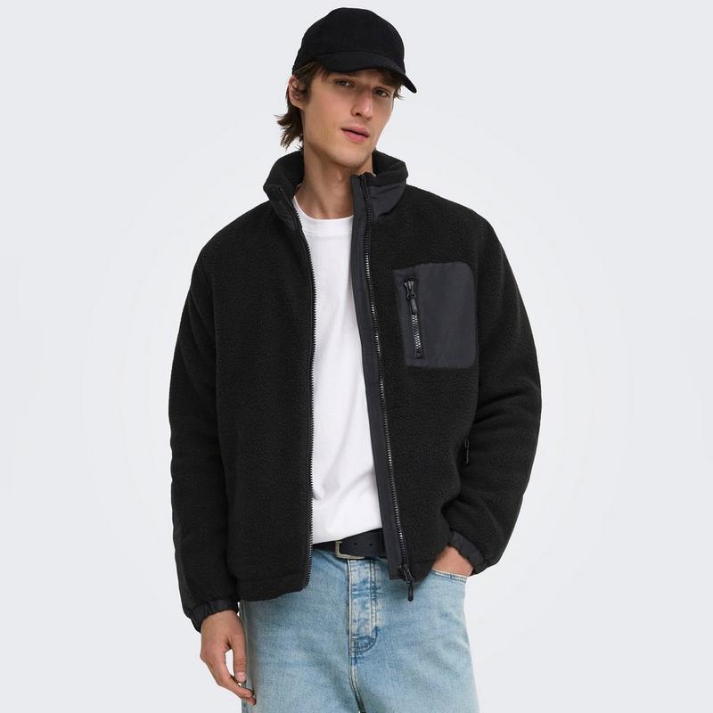 Only & Sons Men's Tyro Padded Sherpa Jacket