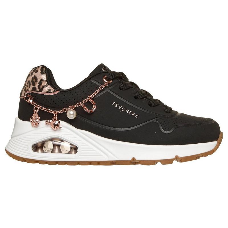 Skechers Kids' [11-5] Uno Gen1 Leopard Rockstar Shoe
