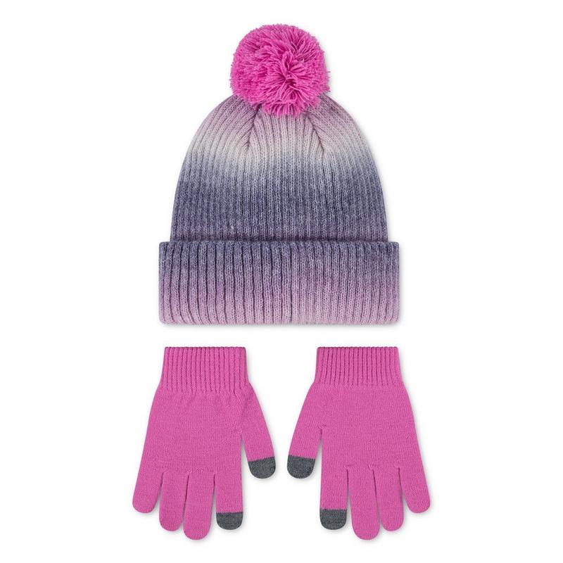 Nike Juniors' [7-16] Gradient Pom Beanie + Glove Set