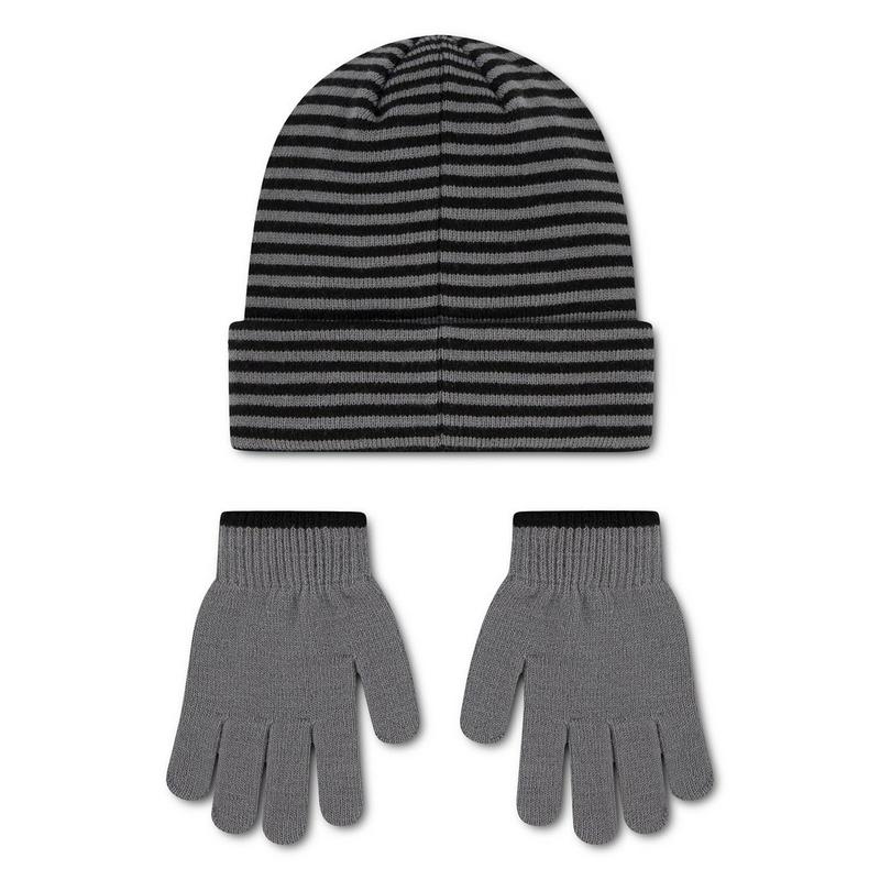 Nike Juniors' [7-16] Micro Stripe Beanie + Glove Set