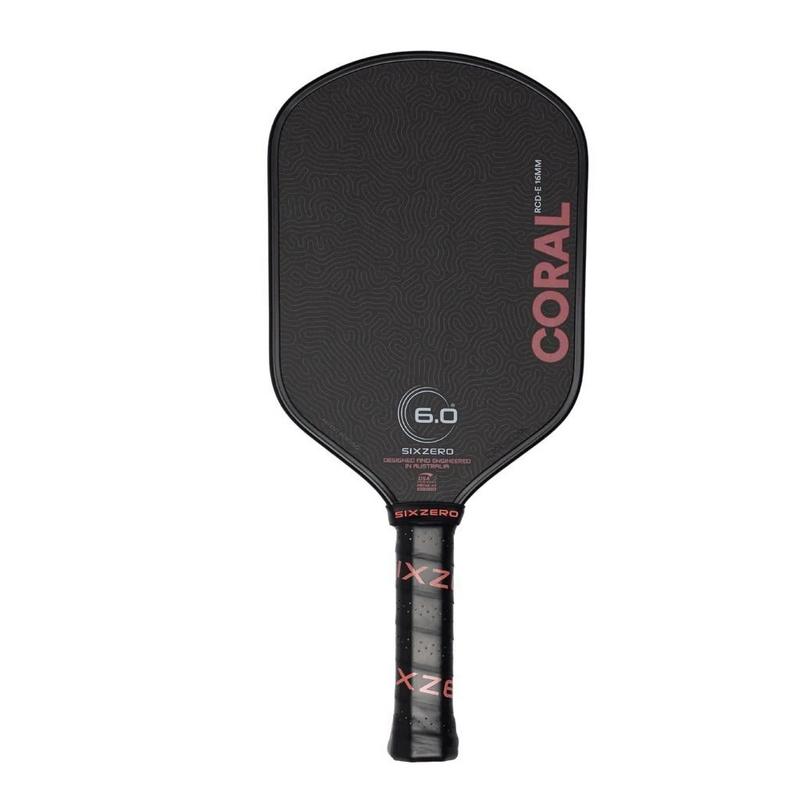 Six Zero Coral Elongated 16mm Pickleball Paddle