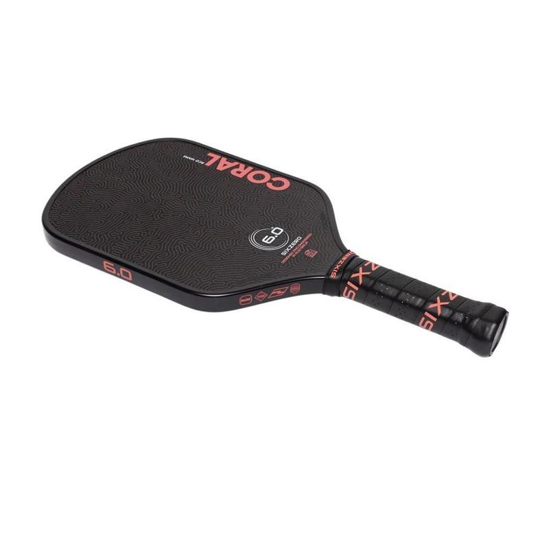 Six Zero Coral Elongated 16mm Pickleball Paddle