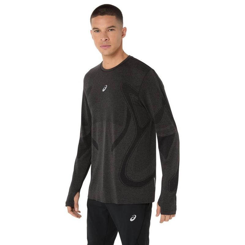 ASICS Haut &agrave; manches longues sans coutures Road pour hommes