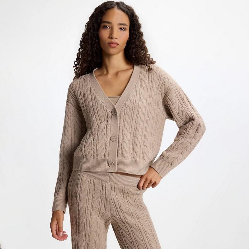 MPG Women's Cable Knit Cardigan