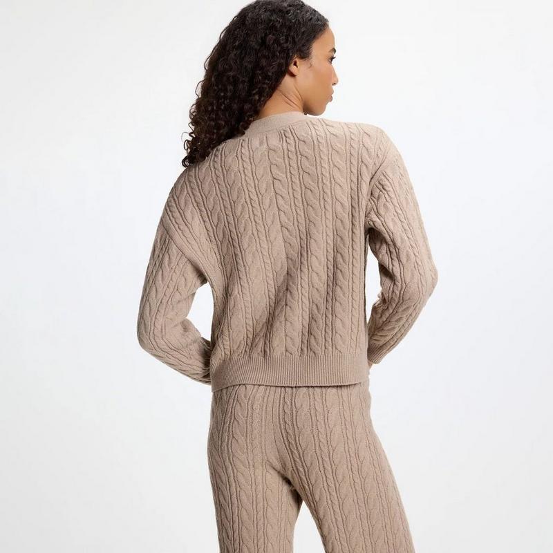 MPG Women's Cable Knit Cardigan