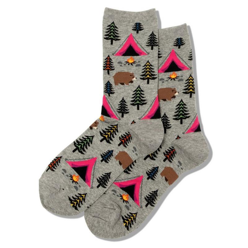 Hot Sox Women's Bear Tent Crew Sock