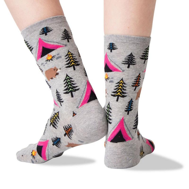 Hot Sox Women's Bear Tent Crew Sock
