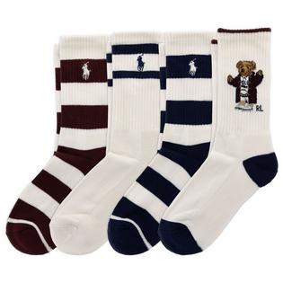 Polo Ralph Lauren Junior Boys' [8-20] Varsity Bear Crew Sock (4 Pack)