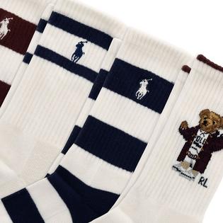 Polo Ralph Lauren Junior Boys' [8-20] Varsity Bear Crew Sock (4 Pack)
