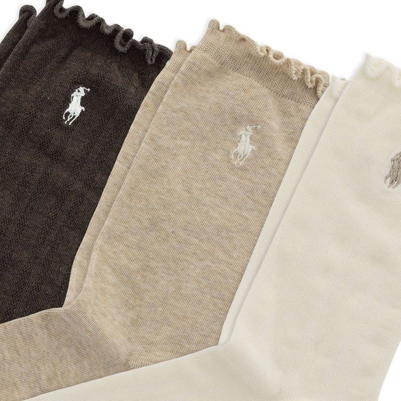 Polo Ralph Lauren Women's Lettuce Edge Crew Sock (3 Pack)