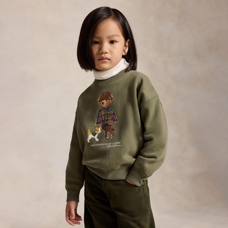 Polo Ralph Lauren Girls' [2-6X] Polo Bear Fleece Sweatshirt