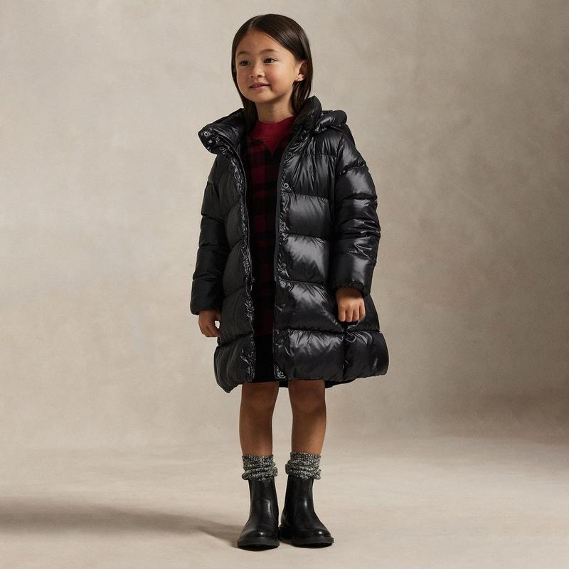 Polo Ralph Lauren Veste &agrave; capuchon Celia en duvet pour filles [2-6X]