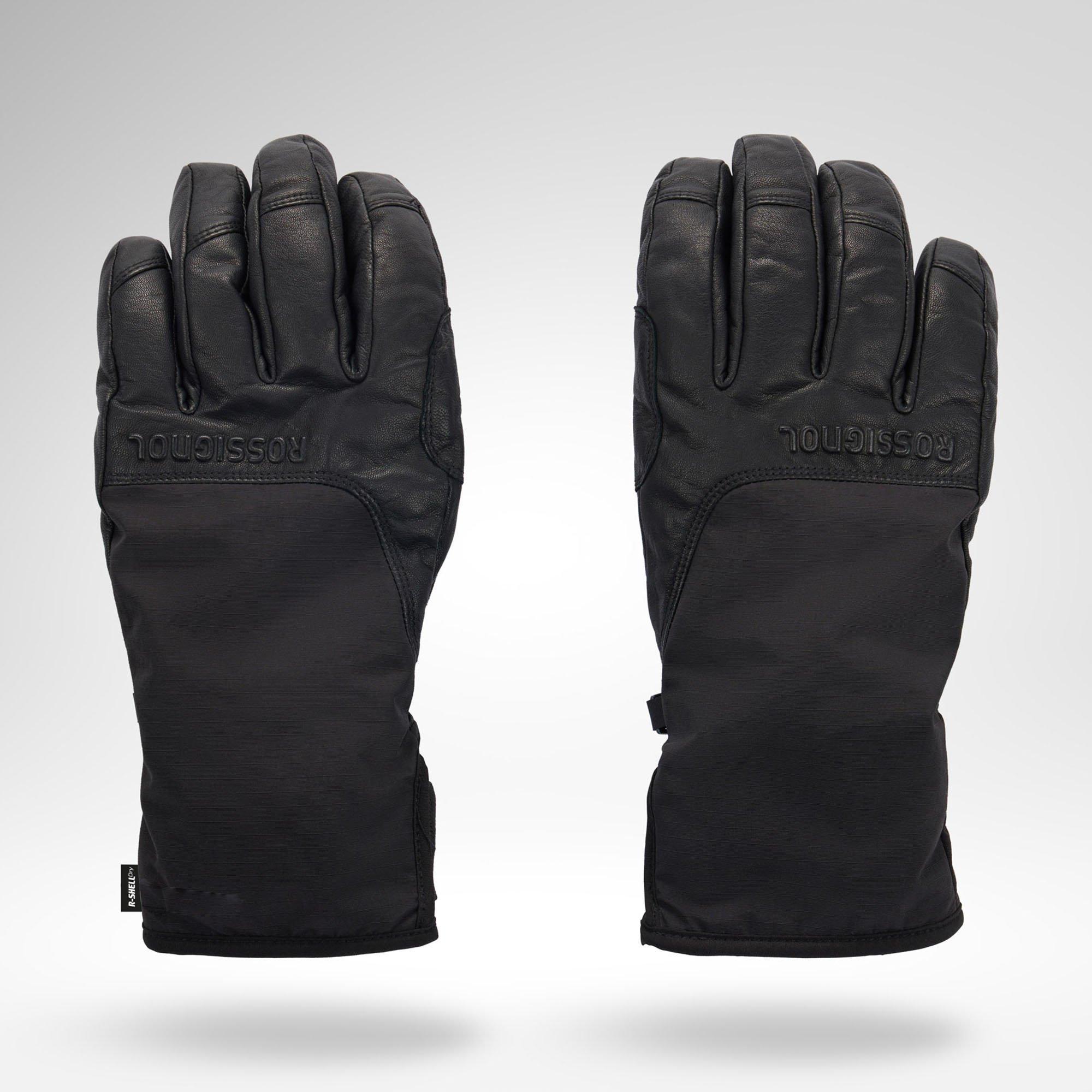 Rossignol | Unisex R-Shell Dry Type Ski Gloves, Black, Size Medium
