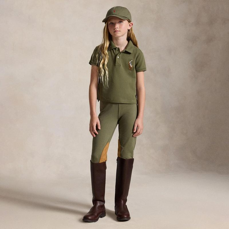 Polo Ralph Lauren Junior Girls' [7-16] Boxy Big Pony Stretch Mesh Polo