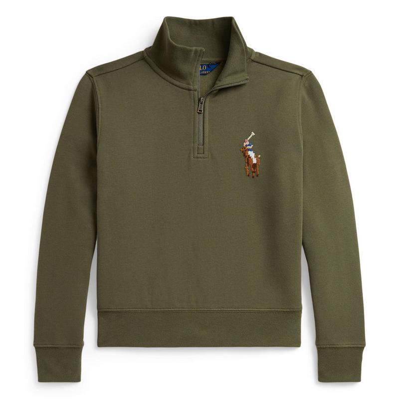 Polo Ralph Lauren Junior Girls' [7-16] Quarter-Zip Fleece Pullover Sweatshirt