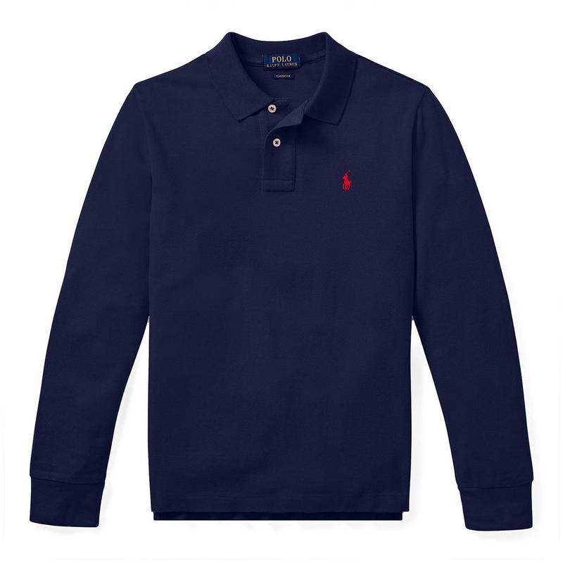 Polo Ralph Lauren Polo &agrave; manches longues en coton pour gar&ccedil;ons juniors [8-20]