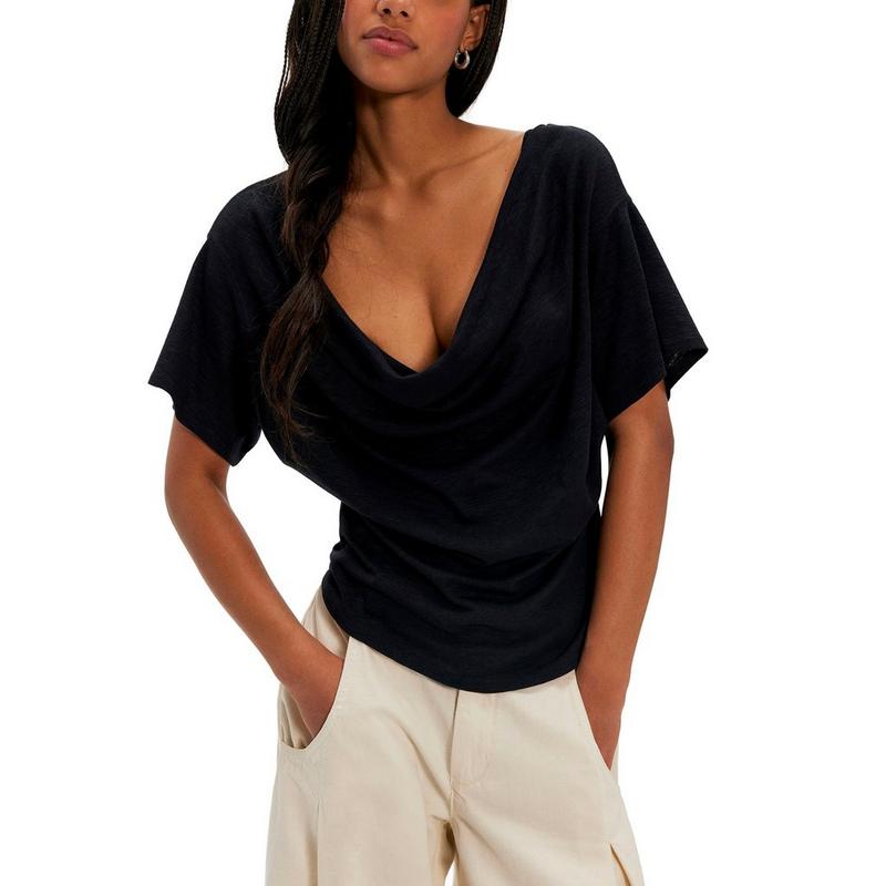 Free People Women's Tinsley Waterfall Cowl Neck Top